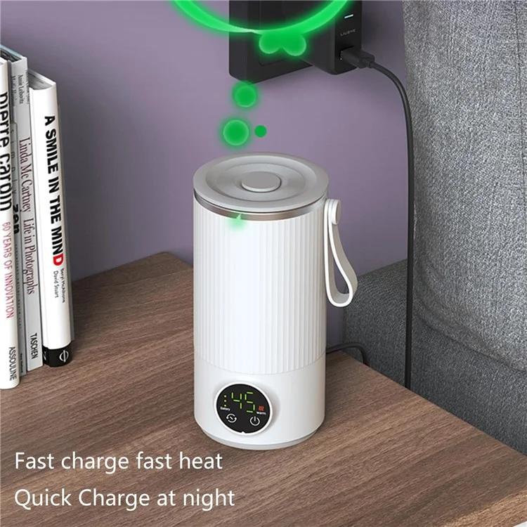 18W kabellose aufladbare 6000mAh Flaschenwärmer Edelstahl+PP Milch-Auftaugerät mit EU-Stecker