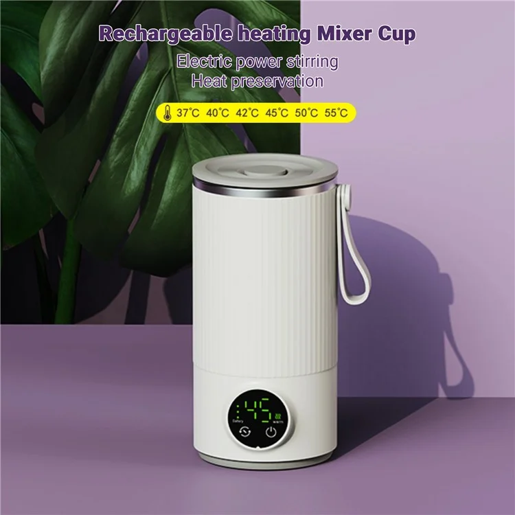 18W kabellose aufladbare 6000mAh Flaschenwärmer Edelstahl+PP Milch-Auftaugerät mit EU-Stecker