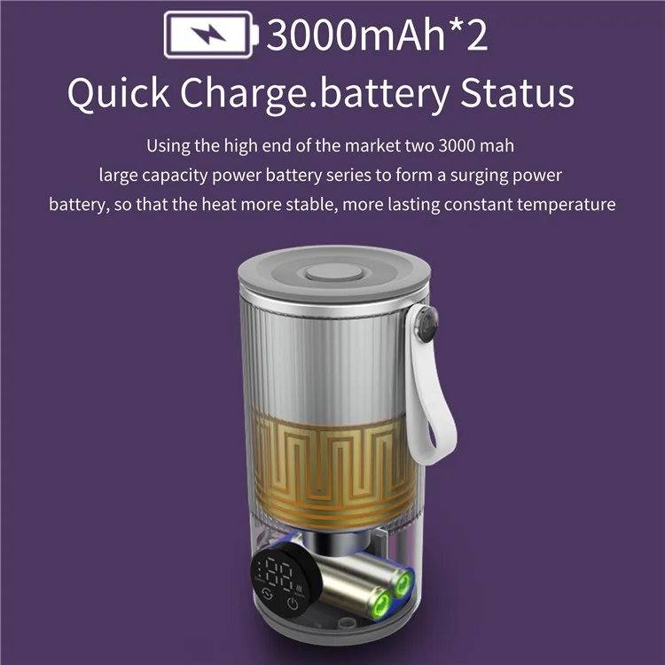 18W kabellose aufladbare 6000mAh Flaschenwärmer Edelstahl+PP Milch-Auftaugerät mit EU-Stecker