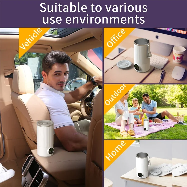 18W kabellose aufladbare 6000mAh Flaschenwärmer Edelstahl+PP Milch-Auftaugerät mit EU-Stecker