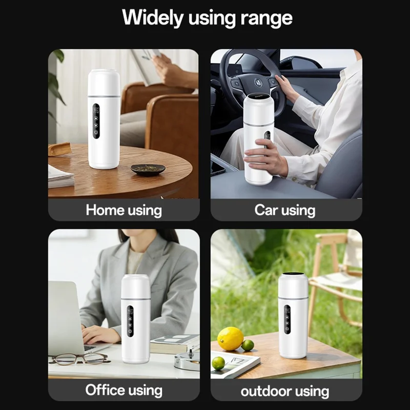 YESIDO VC20 Auto elektrische Heiztasse 500ml LED-Touch-Control Auto elektrische Heizgerät für Wasser, Kaffee, Tee