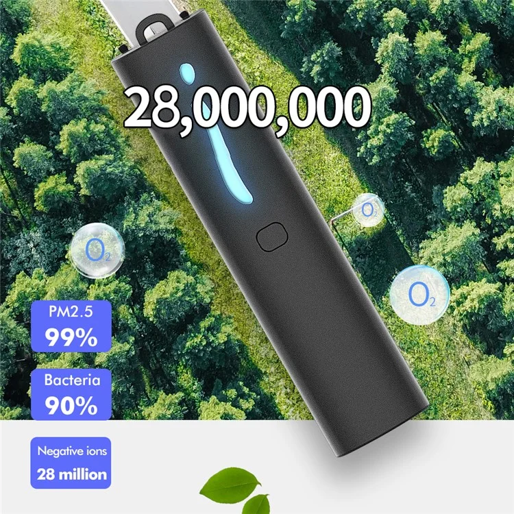 Mini tragbarer Luftreiniger Tragbarer Halsketten-USB-Luftreiniger Negativ-Ionen-Generator Persönlicher Lufterfrischer für Erwachsene - Weiß