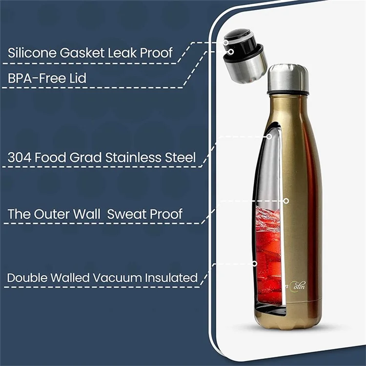 JUNSUNMAY 1000ml 304 Acciaio Inossidabile Bottiglia Termica Isolata Sportiva Cycling Bottiglia d'Acqua (Senza BPA, Nessuna Certificazione FDA) - Bianco