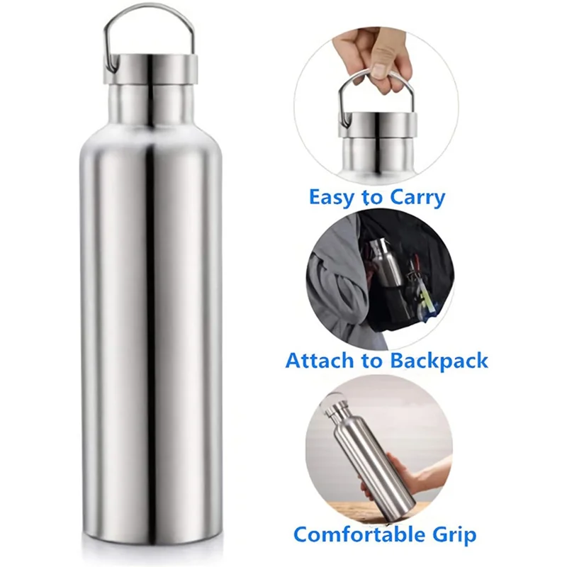 JUNSUNMAY Garrafa de Água de Aço Inoxidável 304 de Boca Larga de 500 ML (Livre de BPA, Sem Certificação FDA)