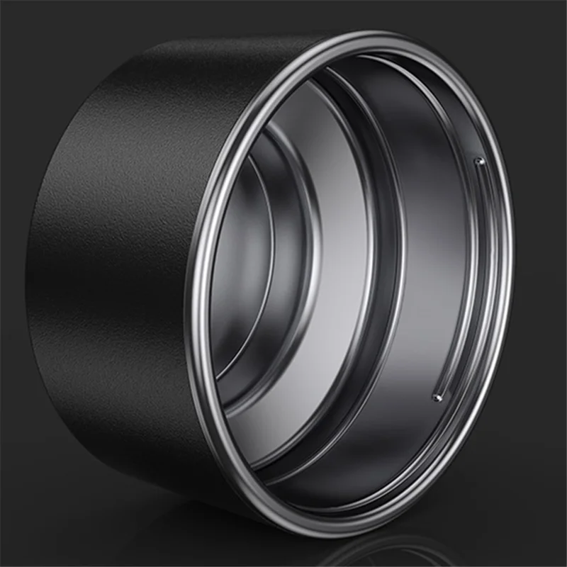 TEAHOO 2000ML 316 Stainless Steel Insulated Cup Foldable Handle Water Bottle (BPA-Free, No FDA) - Black