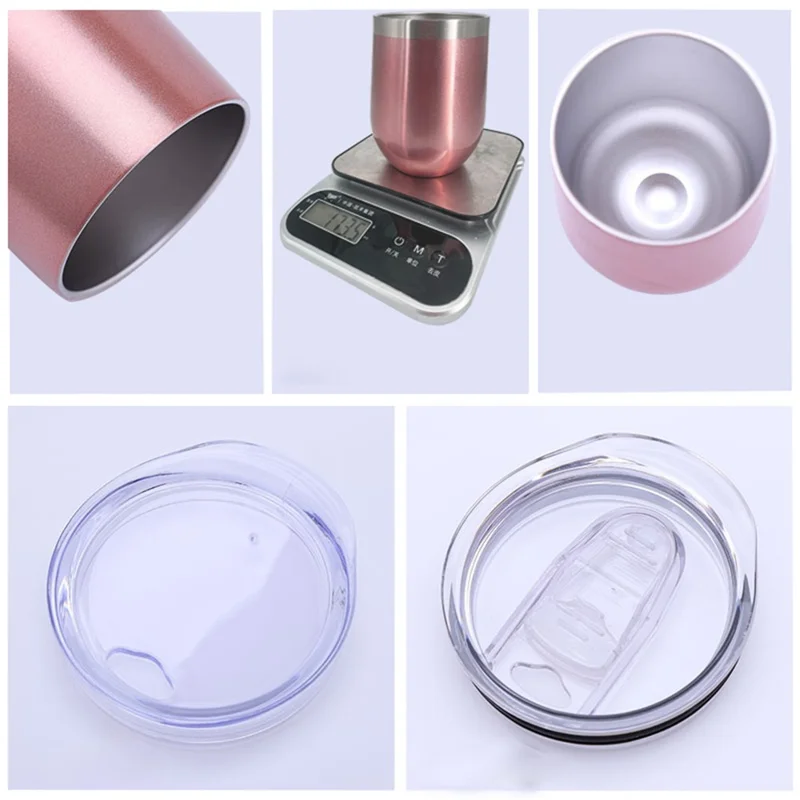 360ml Large Belly Coffee Mug 304 Stainless Steel Eggshell Insulation Cup, No Silver Edge (BPA Free, with FDA) - White