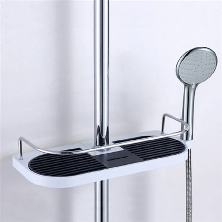 XNKJJ XNK-HSCJ Shower Rod Storage Rack Multifunctional Bathroom Organizer Shampoo Tray Shower Head Holder