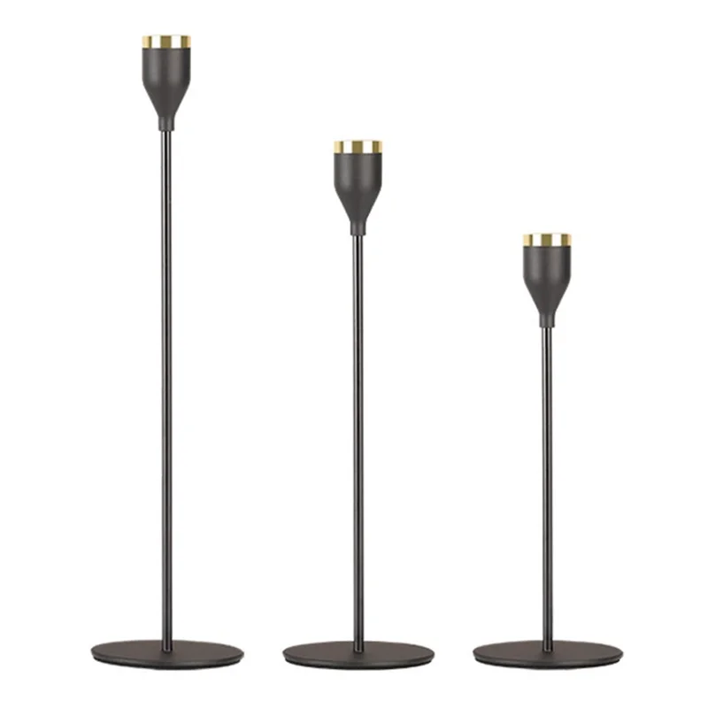 3Pcs/Set 23/28/33cm Scented Candle Holder Metal High-footed Candlestick Home Hotel Restaurant Dinner Decoration