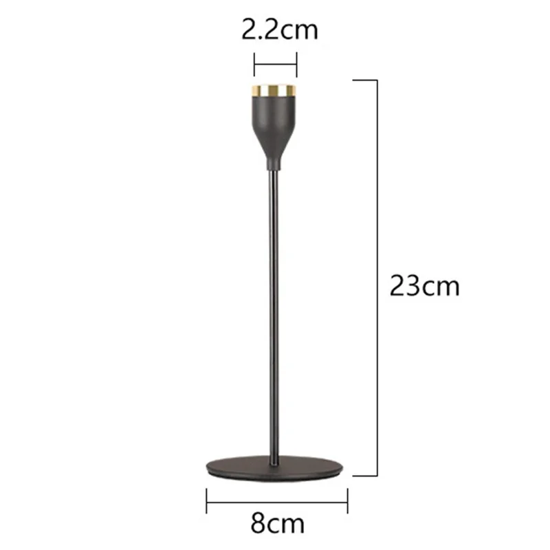 23cmx8cm Candlestick Holders Stylish European Style Wedding Decoration Skinny Candle Holders Holiday Dinner Party Home Decor