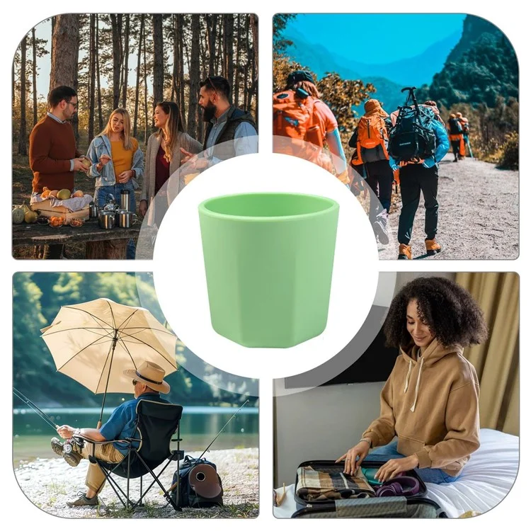 Silikonwasserbecher Drop-proof-outdoor Simple Bier Cocktail Cock Tasse Tragbarer Faltbecher (bpa-frei, Kein Fda-zertifikat) - Grün