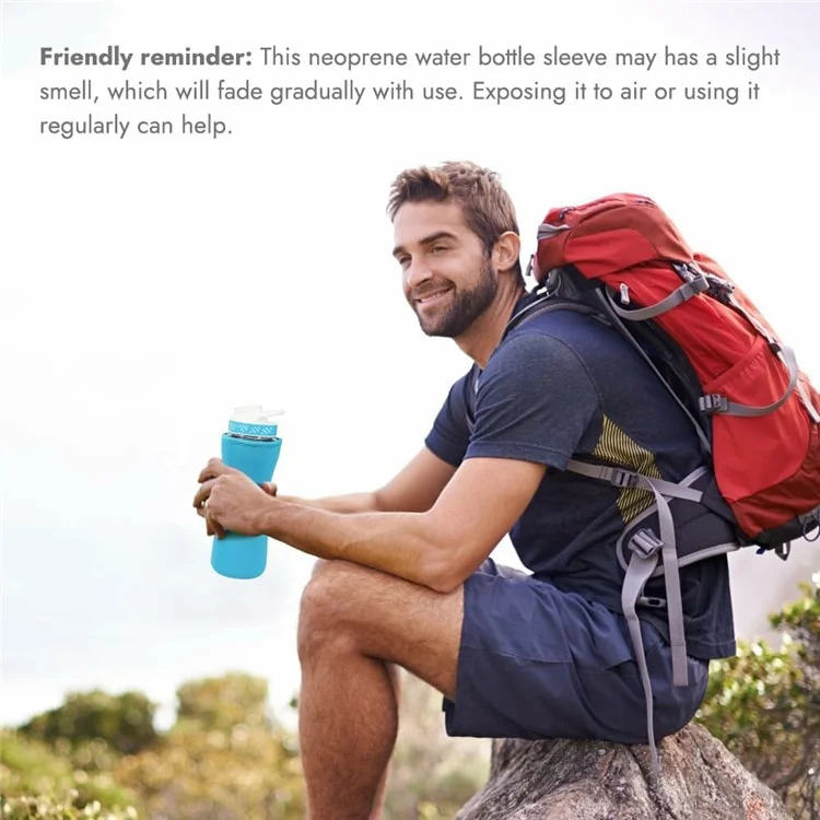 For Cirkul 22oz Water Bottle Protective Cover Moisture Absorbing Insulated Neoprene Sleeve - Blue
