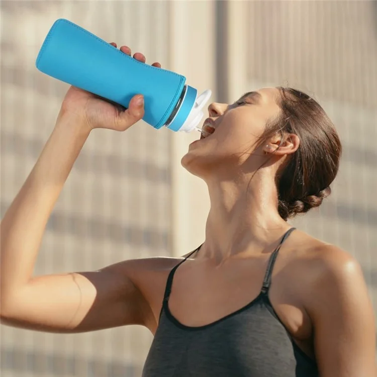 For Cirkul 22oz Water Bottle Protective Cover Moisture Absorbing Insulated Neoprene Sleeve - Blue