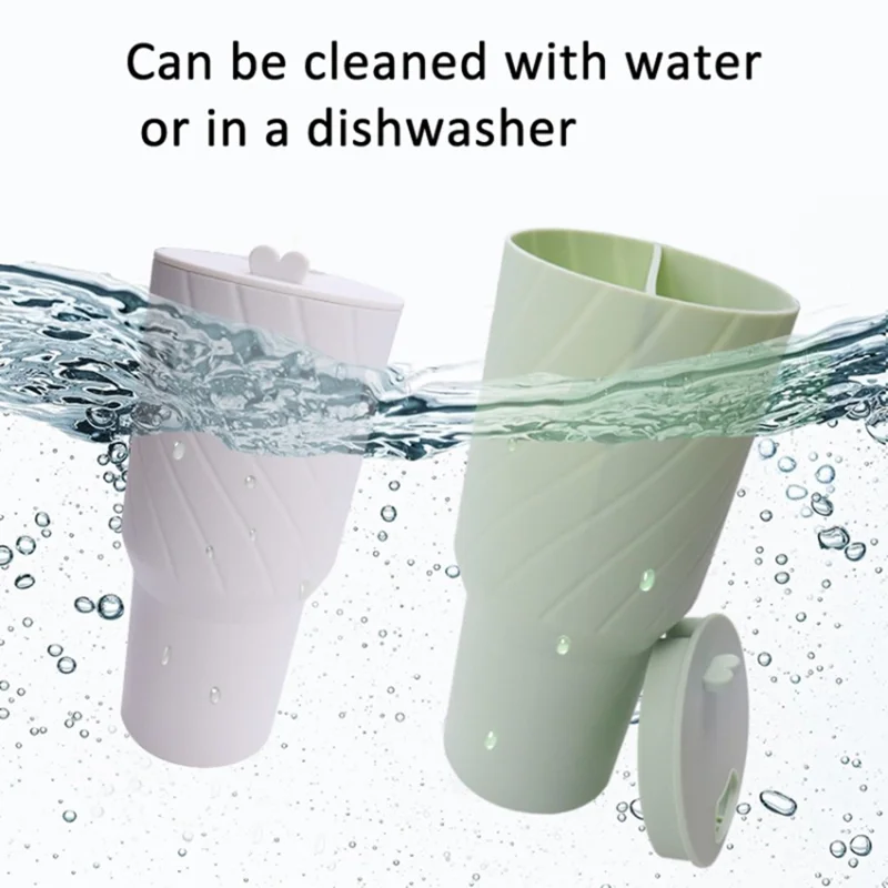 For Stanley 40oz Cup 2-Divided Silicone Liner 2 Compartment Water Cup Lining (BPA Free, No FDA) - Pink