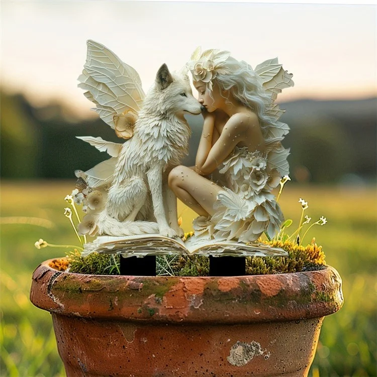 Feenhafte Boho-Stil Gartenpfahl Acryl Gartenerde Stecker Statue Wasserdichte Szenendekoration