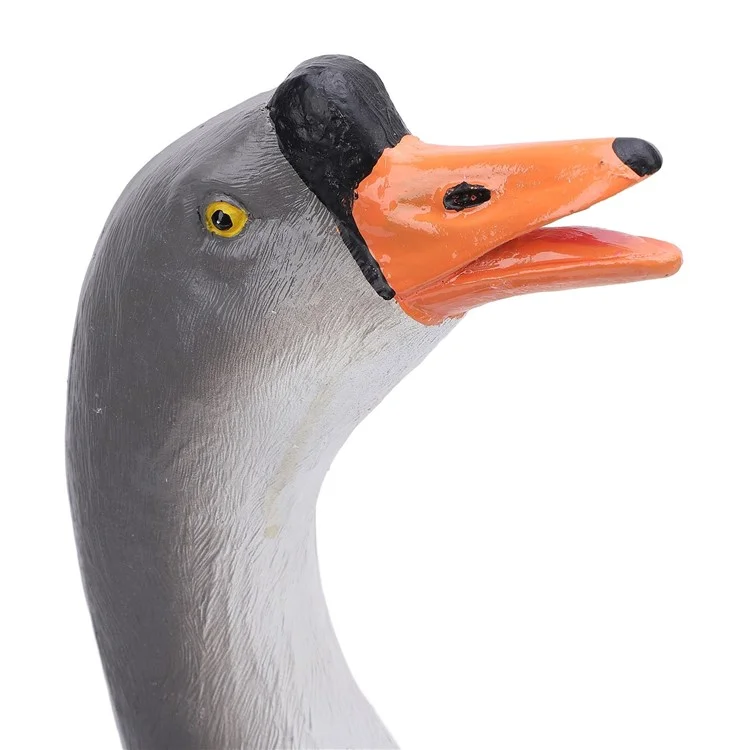 Resin Craft Goose Ornament Garden Courtyard Balcony Waterscape Goose Sculpture Decoration - Grey