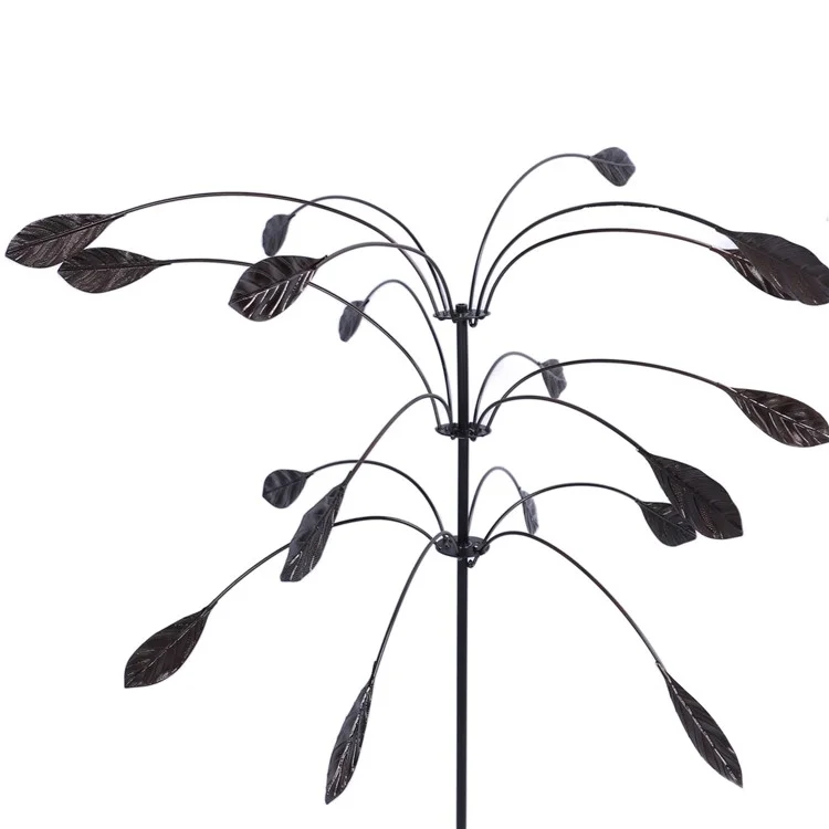 Outdoor-Garten Yard Wind Power Spinner Eisen Kunst dekorative rotierende Blätter Windmühle