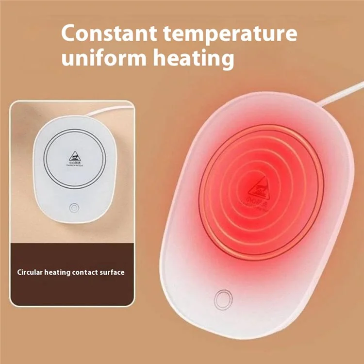 Smart Ceramic Coffee Mug Set 55-Degree Constant Temperature Heating Coaster Warmer Milk Heater - Green