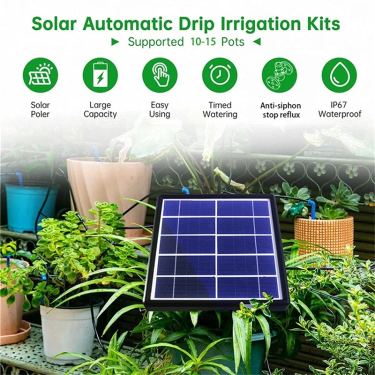 Dispositivo di irrigazione automatica solare per piante da esterno SD15 con timer