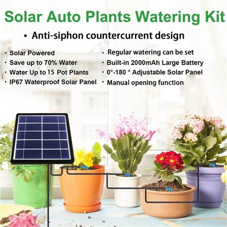 Dispositivo di irrigazione automatica solare per piante da esterno SD15 con timer