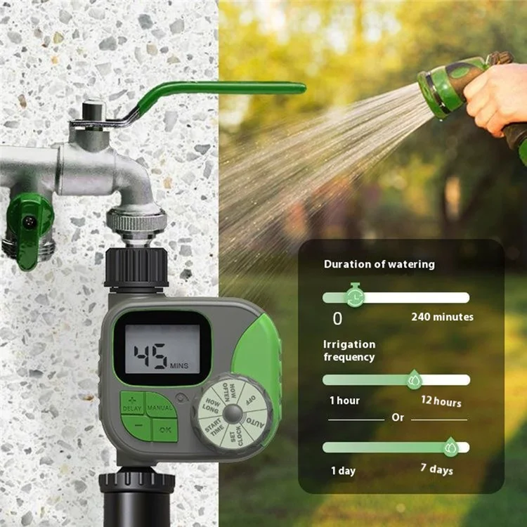 FL006 LCD Display Outdoor Garden Automatic Water Timer Programmable Irrigation System for Lawn Plants