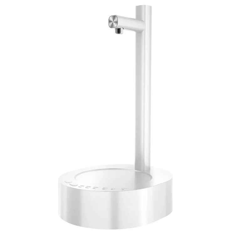 Distributeur d'eau de bureau intelligent à pompe électrique avec plateau (sans BPA, pas d'homologation FDA) - Blanc