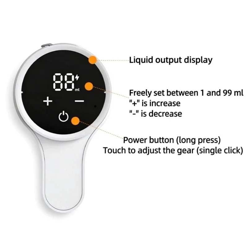 S18 Smart Wine Dispenser Touchscreen 1-99ml Precise Pour Electric Wine Dispenser for Red Wine Whiskey - White