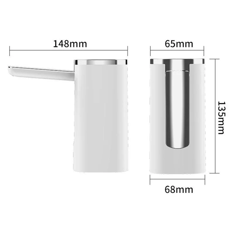 AP127T Bomba Elétrica Automática com Dobragem 1200mAh Dispensador Sem Fios 3 Modos de Bomba de Água para Garrafas de 5-18,9L - Preto