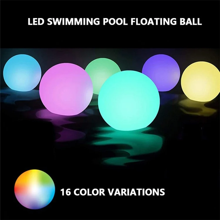 8 Bolas flotantes de piscina Atenuación RGBW 16 colores Bola luminosa LED Jardín Playa Fiesta Lámpara de césped 