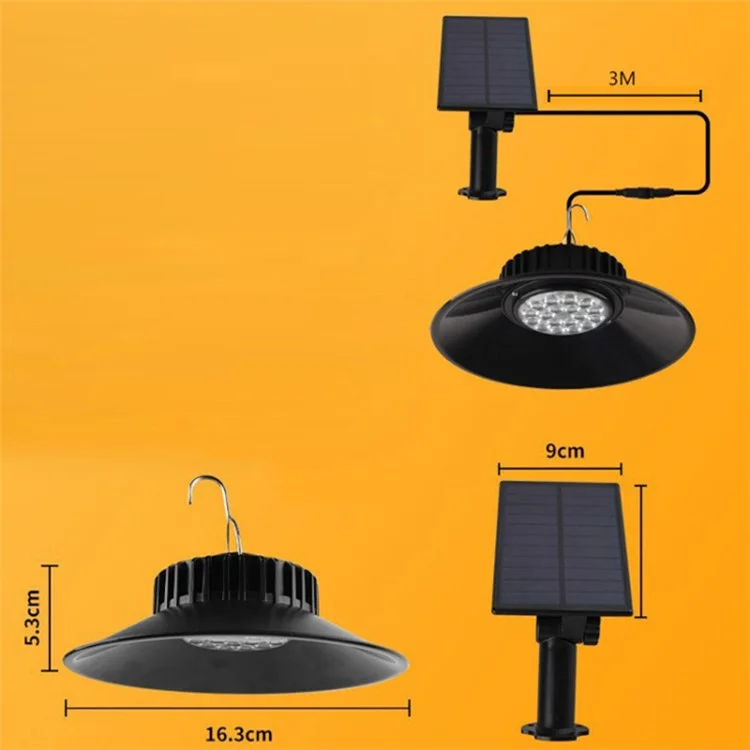 TS-S4401 Lampada solare da appendere IP65 Impermeabile per interni ed esterni Giardino Patio Lampada a LED con telecomando