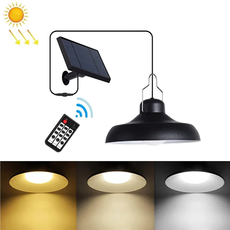 YH1001-1 3 Températures de Couleur Énergie Solaire Télécommande Contrôle de Jardin Imperméable Lampe