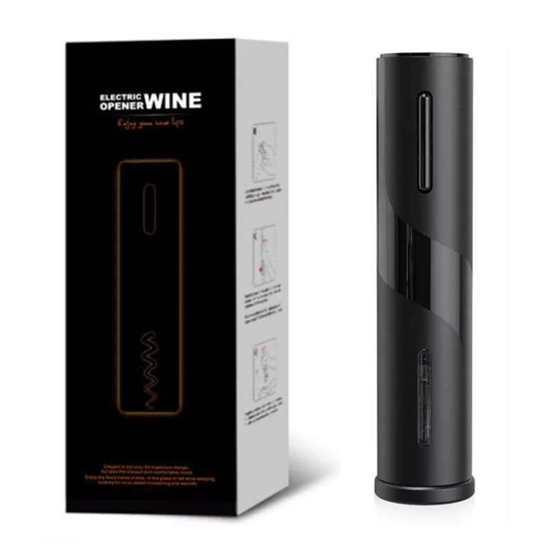 Battery Powered Plastic Automatic Electric Wine Bottle Opener with Foil Cutter