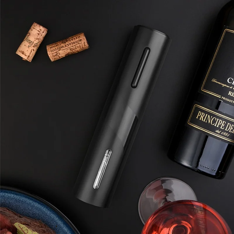 Battery Powered Plastic Automatic Electric Wine Bottle Opener with Foil Cutter