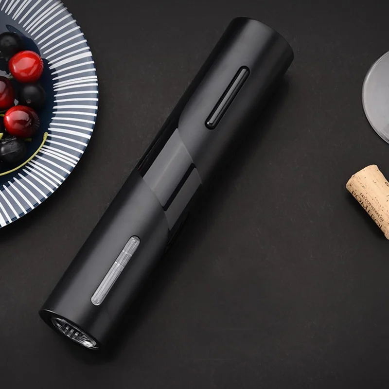 Battery Powered Plastic Automatic Electric Wine Bottle Opener with Foil Cutter