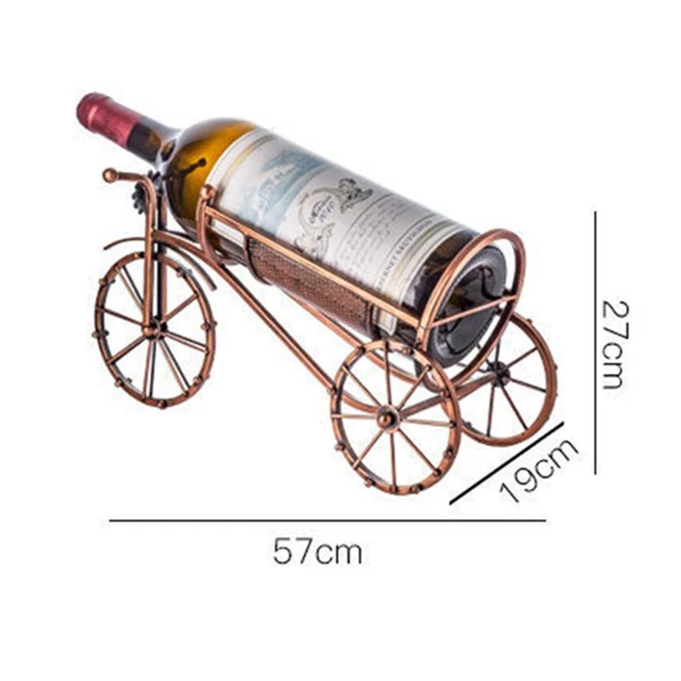 002B034-A55L Iron Wine Holder 5L Wine Rack Bike Shape Tricycle Art Home Decoration