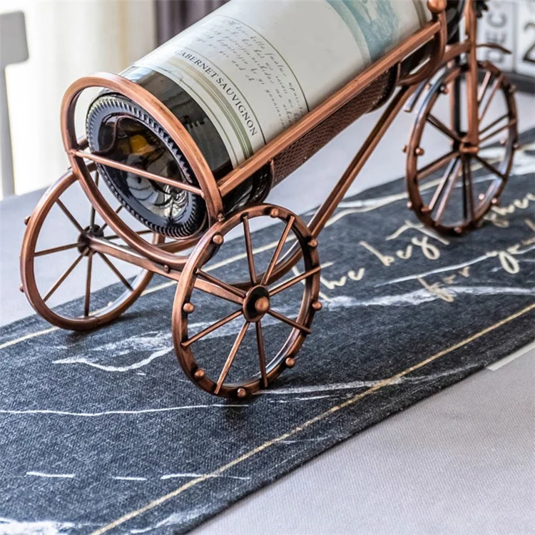 002B034-A55L Iron Wine Holder 5L Wine Rack Bike Shape Tricycle Art Home Decoration
