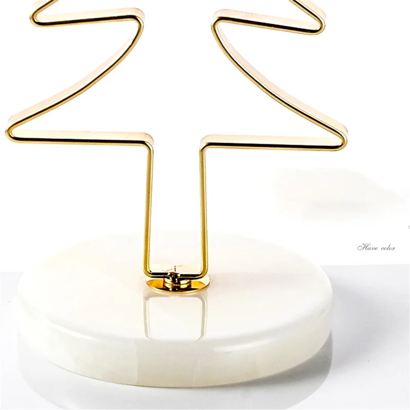 002C041 Christmas Tree Wine Glass Holder 6-Glass Countertop Standing Rack for Bar Kitchen Table Display - Gold