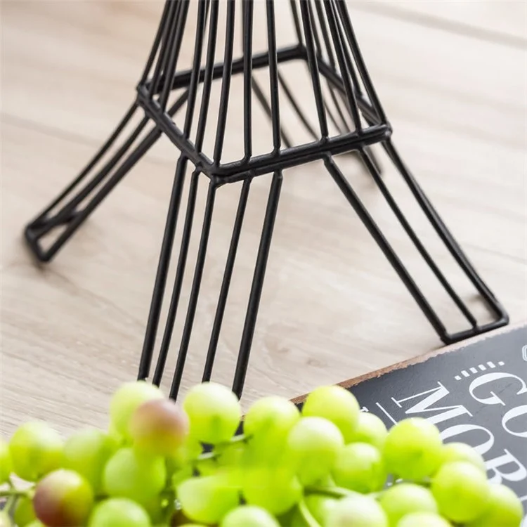 002C038 6 Glass Cup Rack Tower-Shaped Wine Glass Holder Display for Home - Black