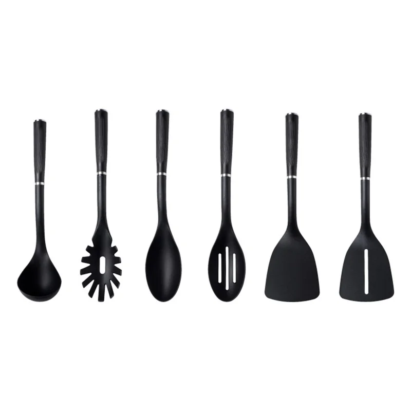 6-Piece Nylon Cooking Utensil Set Heat-Resistant Kitchen Tools (No FDA, BPA-Free)