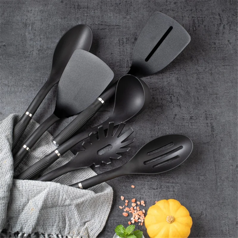 6-Piece Nylon Cooking Utensil Set Heat-Resistant Kitchen Tools (No FDA, BPA-Free)