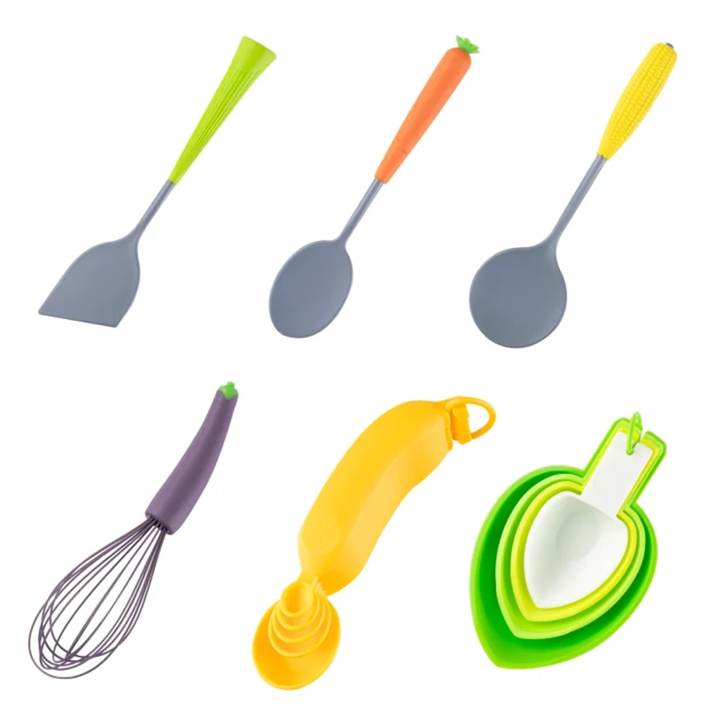 1 Set Nylon+PP+TPR Kid Play Kitchen Utensilios de Cocina Juego de Cocina (sin Bpa, Sin FDA)