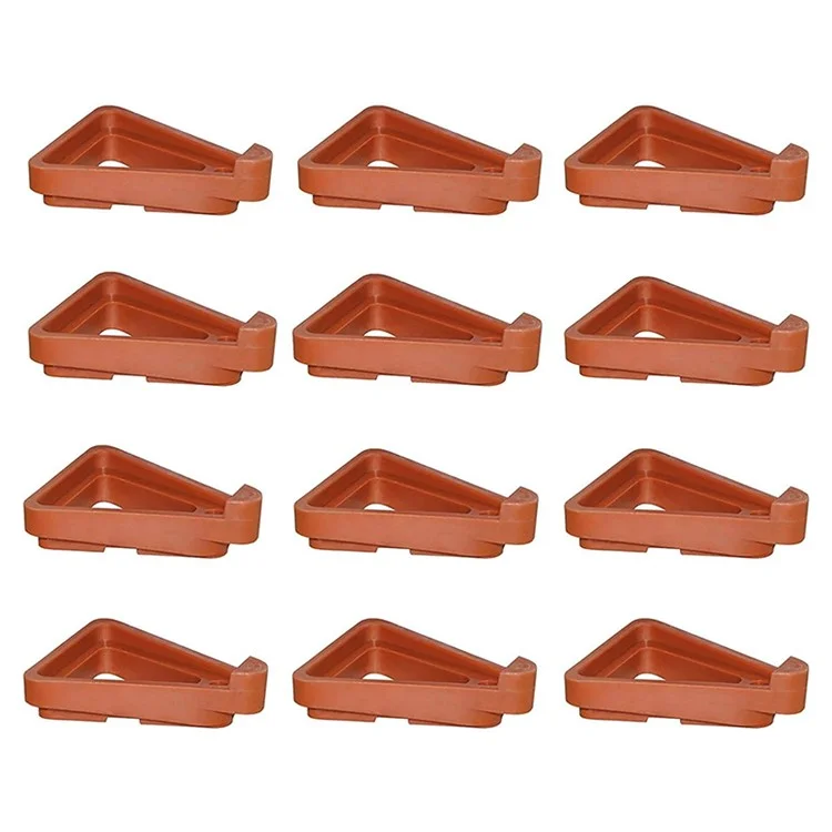 12 pièces de support de pot de fleurs de jardinage en PP avec ventilation - Orange L