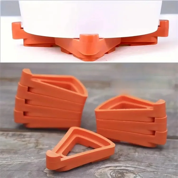 12 pièces de support de pot de fleurs de jardinage en PP avec ventilation - Orange L