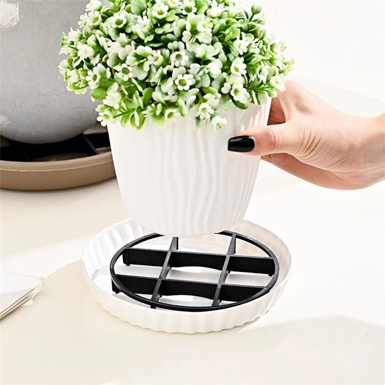 3 Peças de Suporte de Vaso de Flores de Jardinagem Base Elevada Plástica com Ventilação