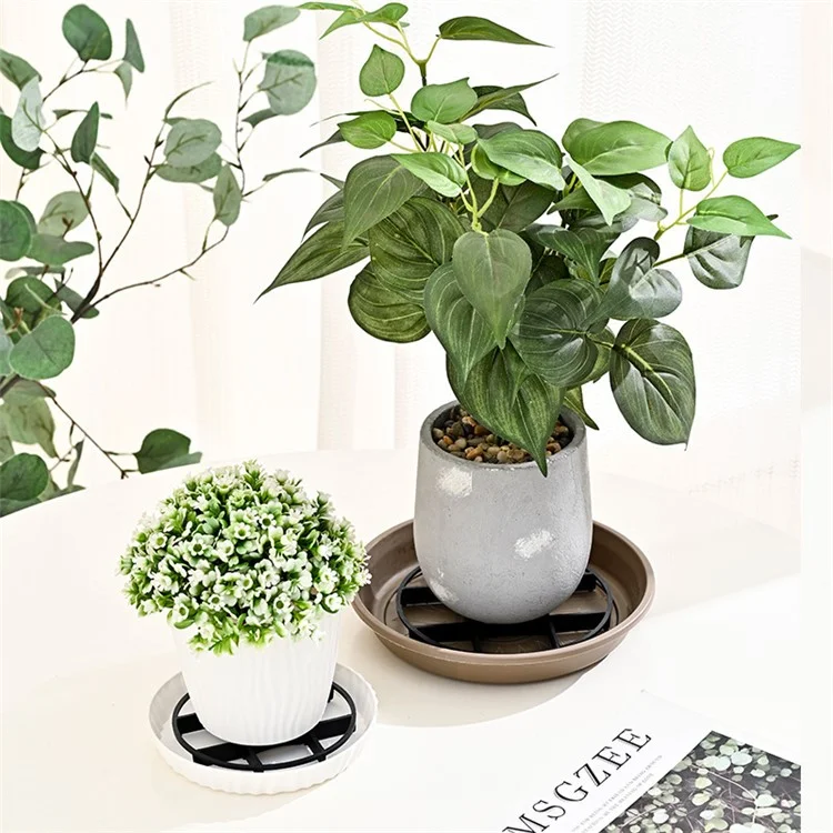 3 Peças de Suporte de Vaso de Flores de Jardinagem Base Elevada Plástica com Ventilação