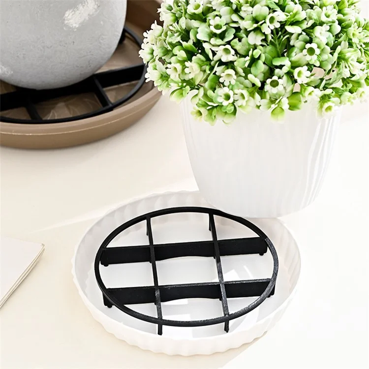 3 Peças de Suporte de Vaso de Flores de Jardinagem Base Elevada Plástica com Ventilação