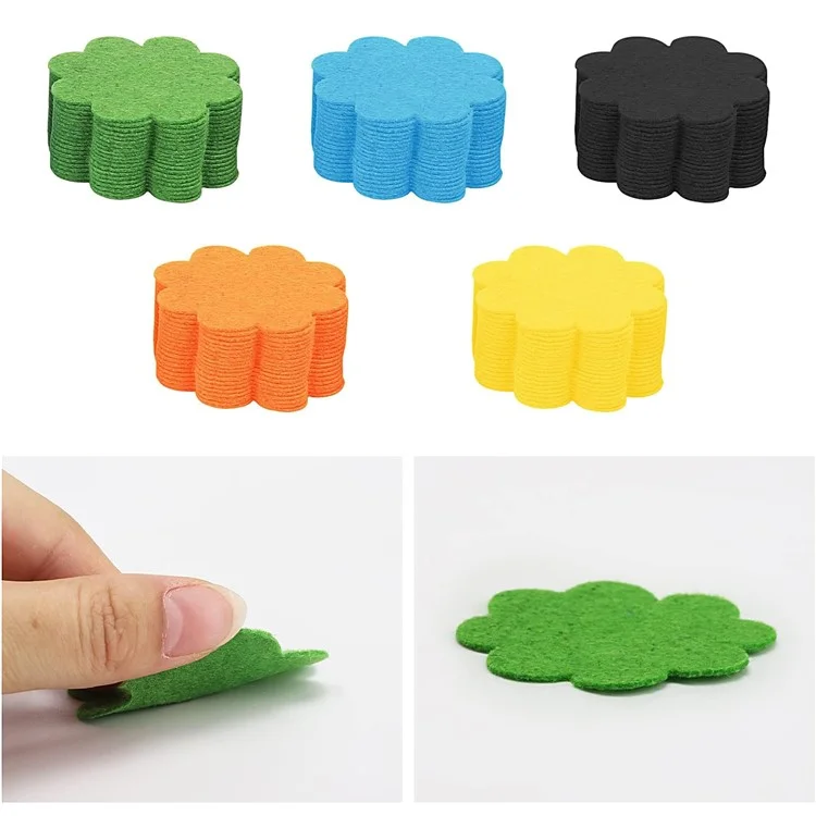 20Pcs Flower Pot Inner Bottom Mat Prevent Soil Leakage Flower Shape Plant Pot Bottom Hole Pad - Orange