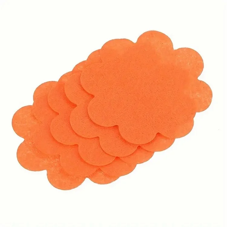 20Pcs Flower Pot Inner Bottom Mat Prevent Soil Leakage Flower Shape Plant Pot Bottom Hole Pad - Orange