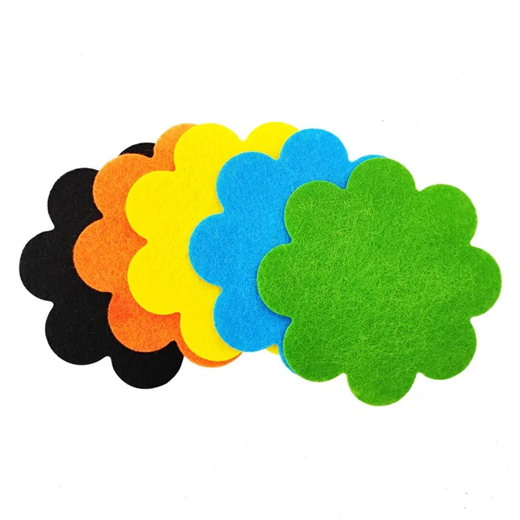 20Pcs Flower Pot Inner Bottom Mat Prevent Soil Leakage Flower Shape Plant Pot Bottom Hole Pad - Blue