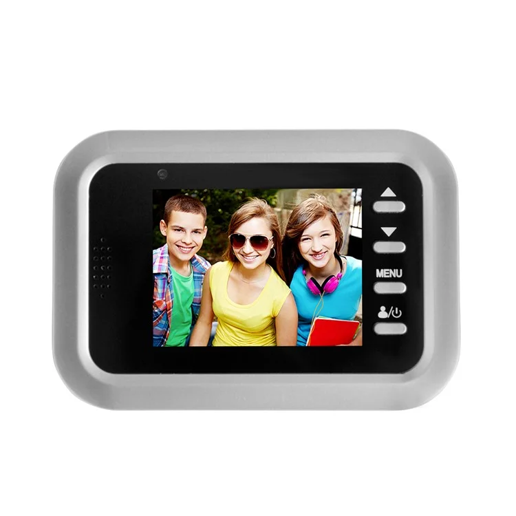 2.4-inch TFT Door Digital Peephole Doorbell Monitor Night Vision - Silver