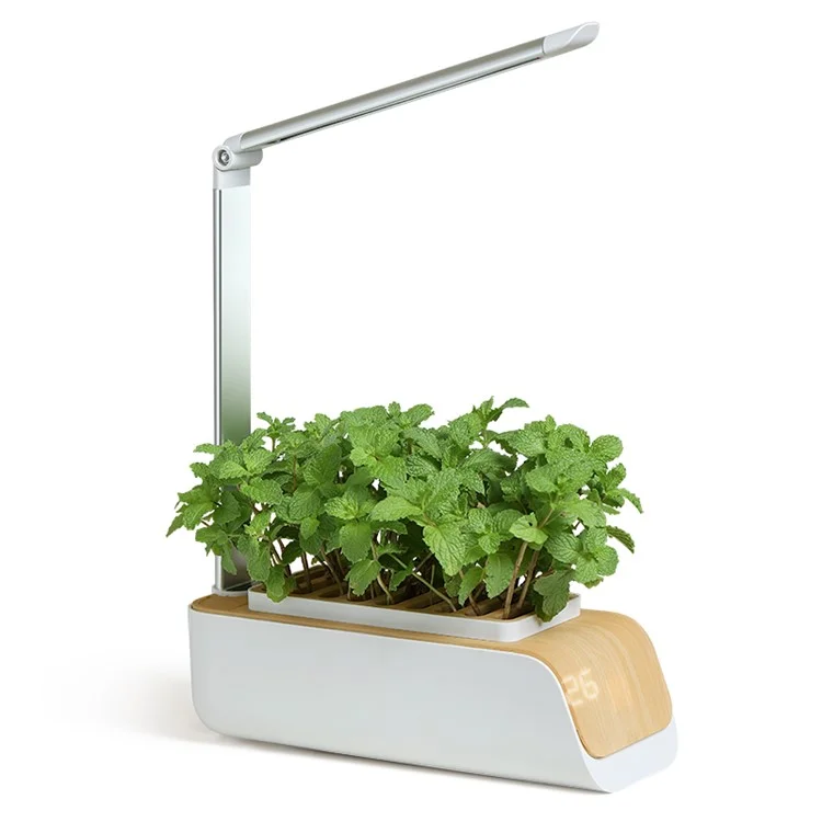 ABIS-H003 LED Grow Lights Smart Flower Pot Planter Automatic Absorption Hydroponics Plant Light Soilless Cultivation Electric Tool for Garden - Japanese Plug